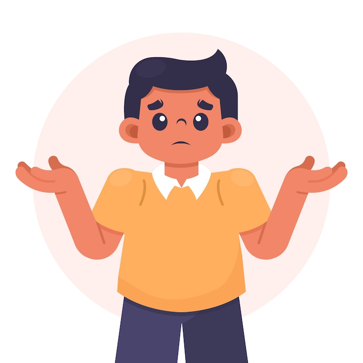 Vector Gratis flat design shrug illustration