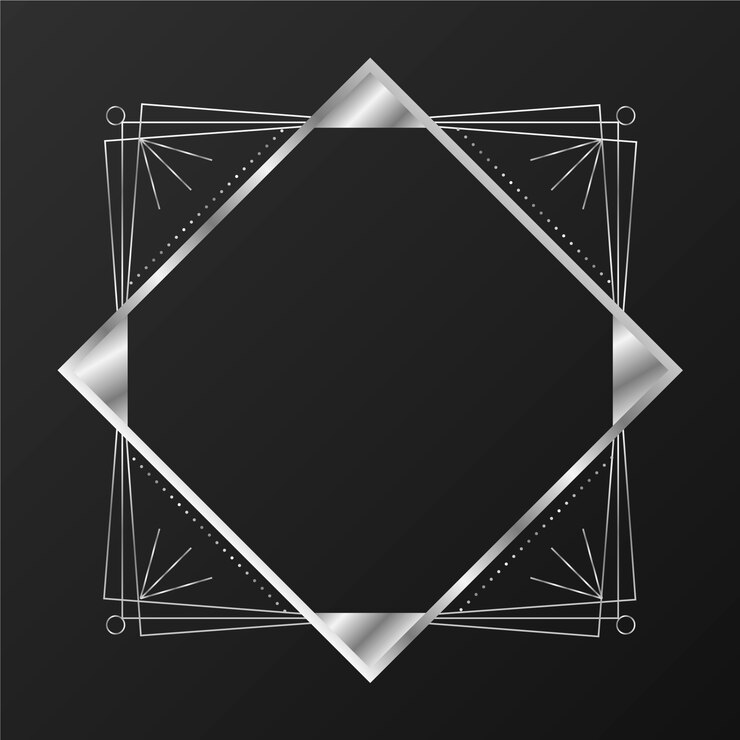 Vector Gratis flat design silver frame template