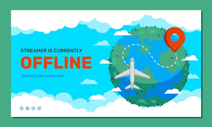 Vector Gratis flat design travel adventure twitch background