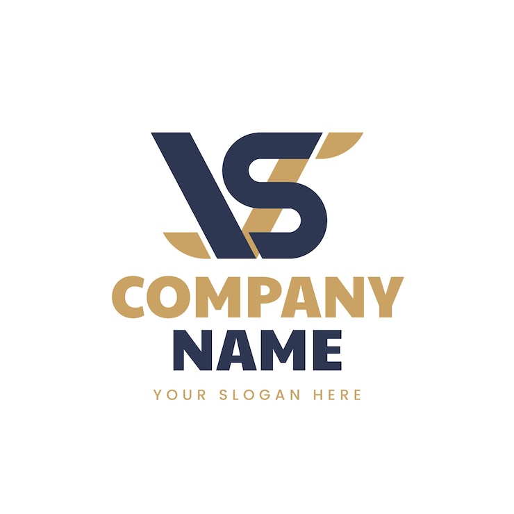 Vector Gratis flat design vs logo design template
