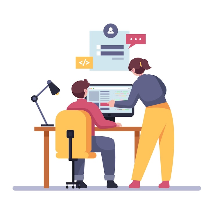 Vector Gratis flat design web developers