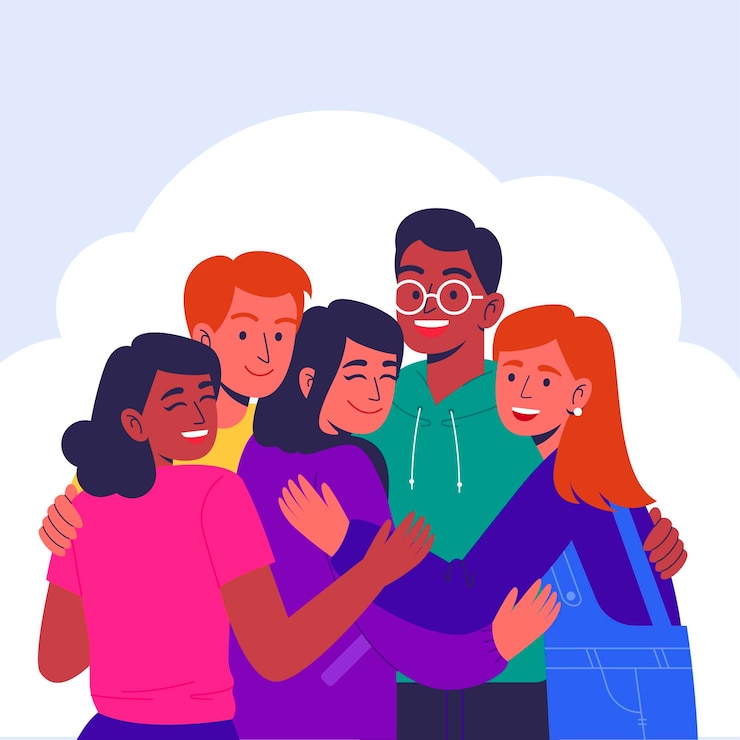 Vector Gratis flat design youth day concept