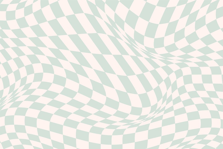 Vector Gratis flat distorted checkered background