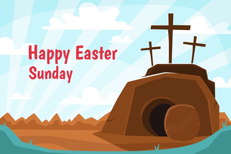 Vector Gratis flat easter sunday illustration for easter celebration
