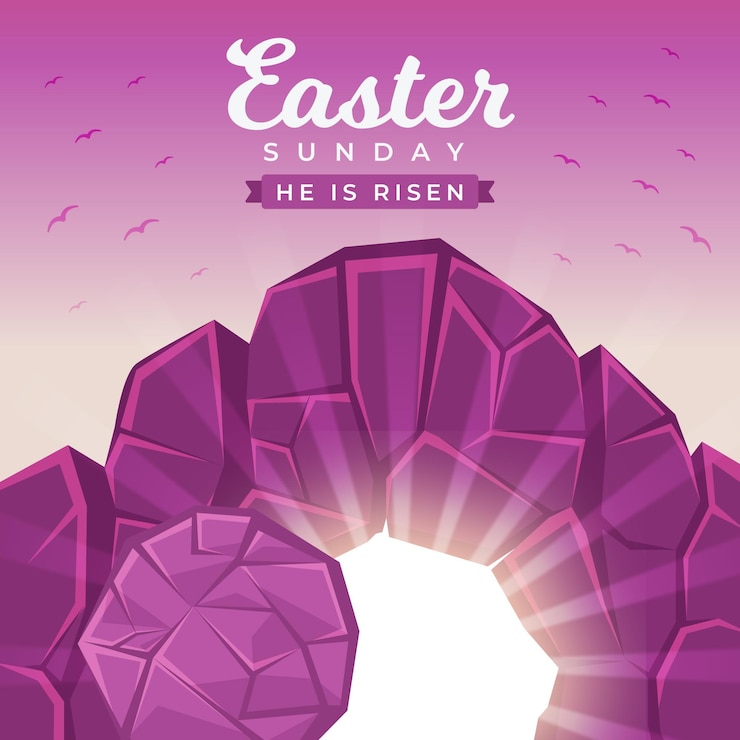 Vector Gratis flat easter sunday illustration