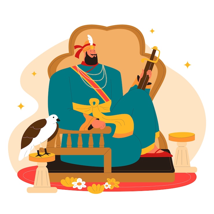 Vector Gratis flat guru gobind singh jayanti illustration