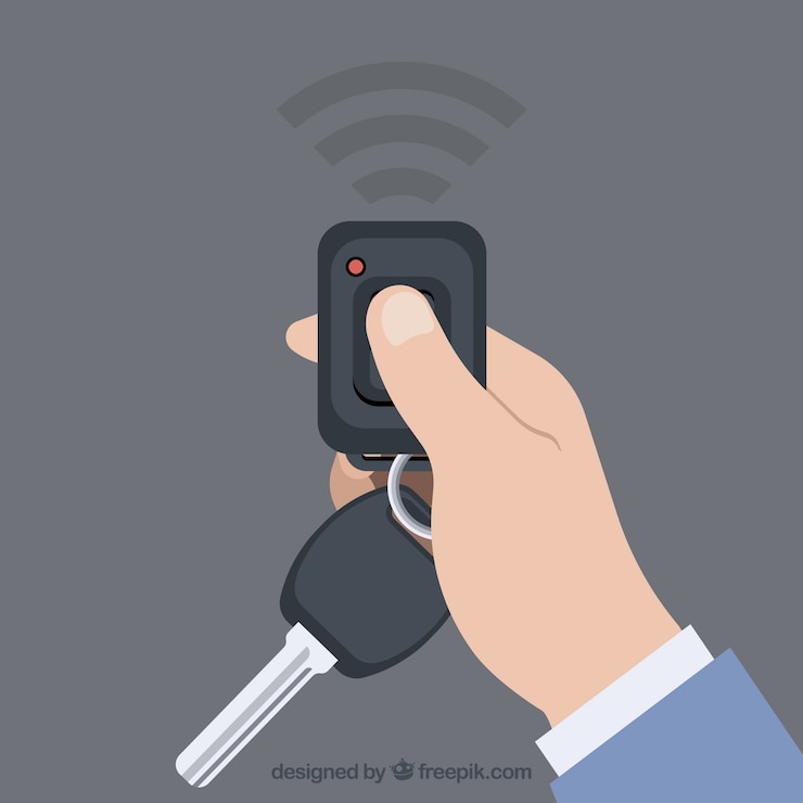 Vector Gratis flat hand holding car key