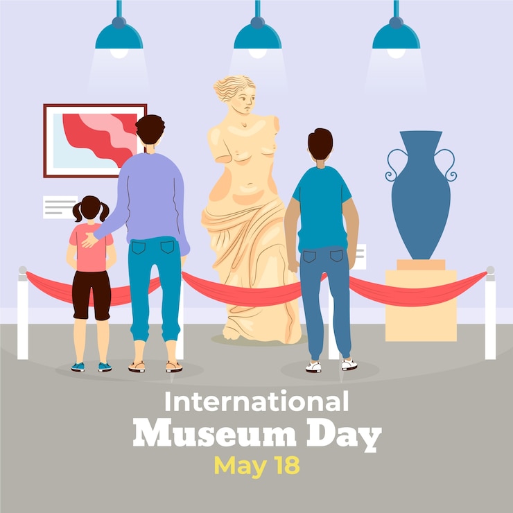 Vector Gratis flat illustration for international museum day