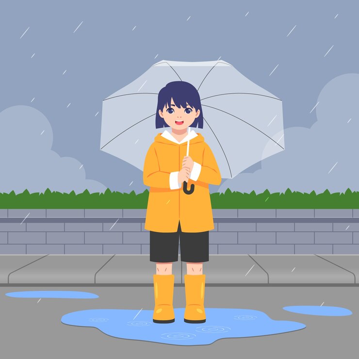 Vector Gratis flat illustration for monsoon season sale