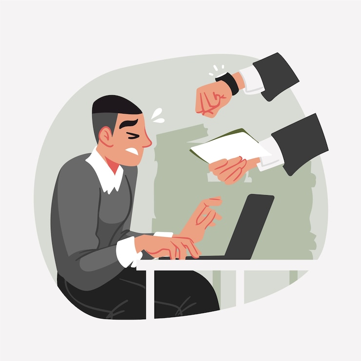Vector Gratis flat illustration of person being overwhelmed