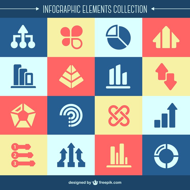 Vector Gratis flat infographics elements collection