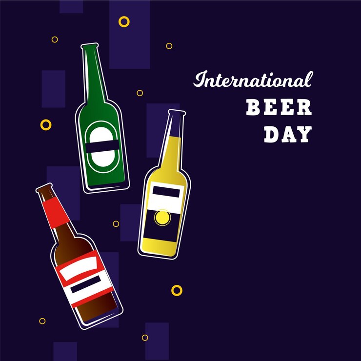 Vector Gratis flat international beer day concept