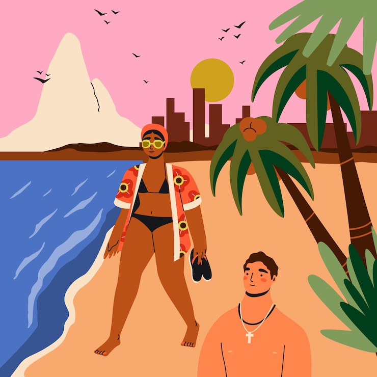 Vector Gratis flat latin america scene illustration