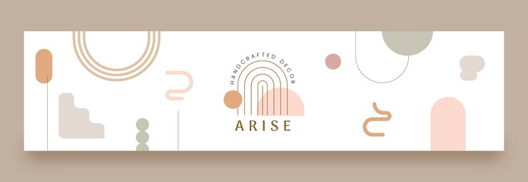 Vector Gratis flat minimal boutique twitch banner