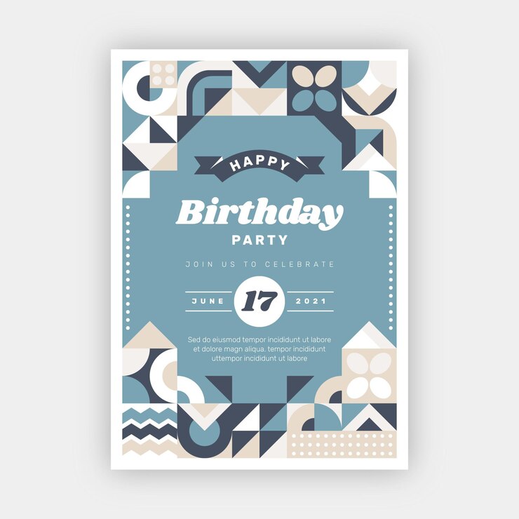 Vector Gratis flat mosaic birthday poster