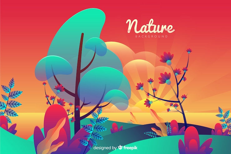 Vector Gratis flat nature background