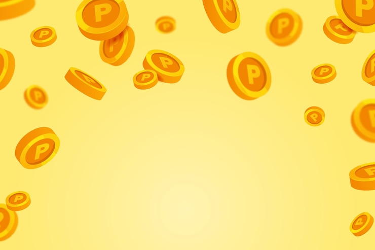 Vector Gratis flat point coins background