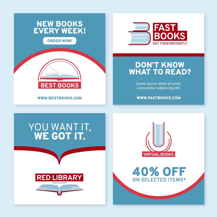 Vector Gratis flat reading instagram post collection
