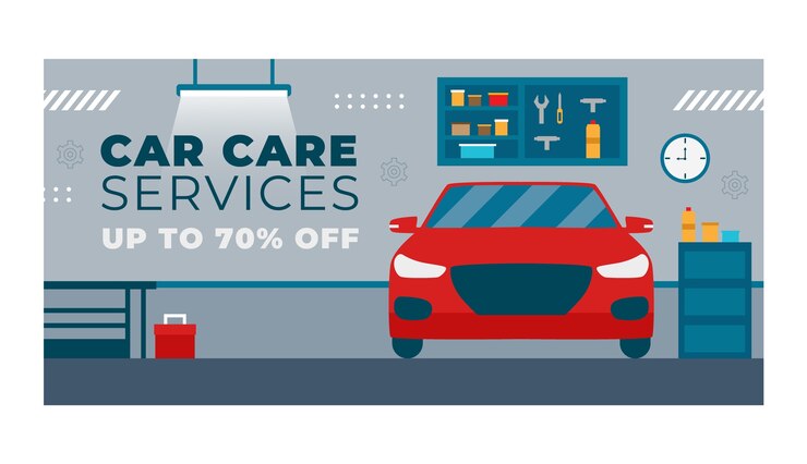 Vector Gratis flat repair shop business sale banner template