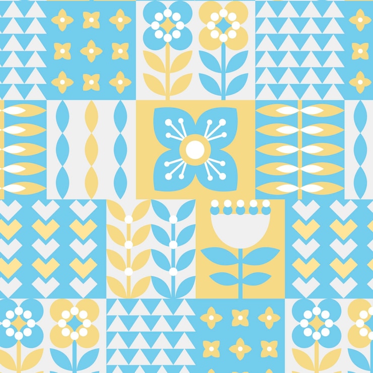 Vector Gratis flat scandinavian pattern