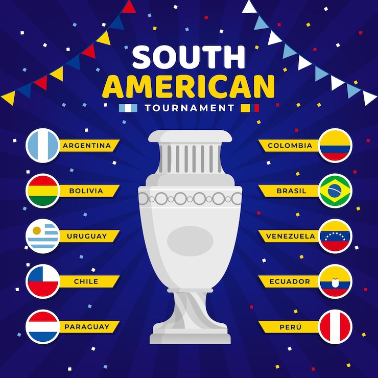 Vector Gratis flat south-american football tournament illustration
