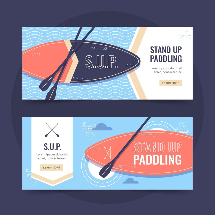 Vector Gratis flat sup banners collection