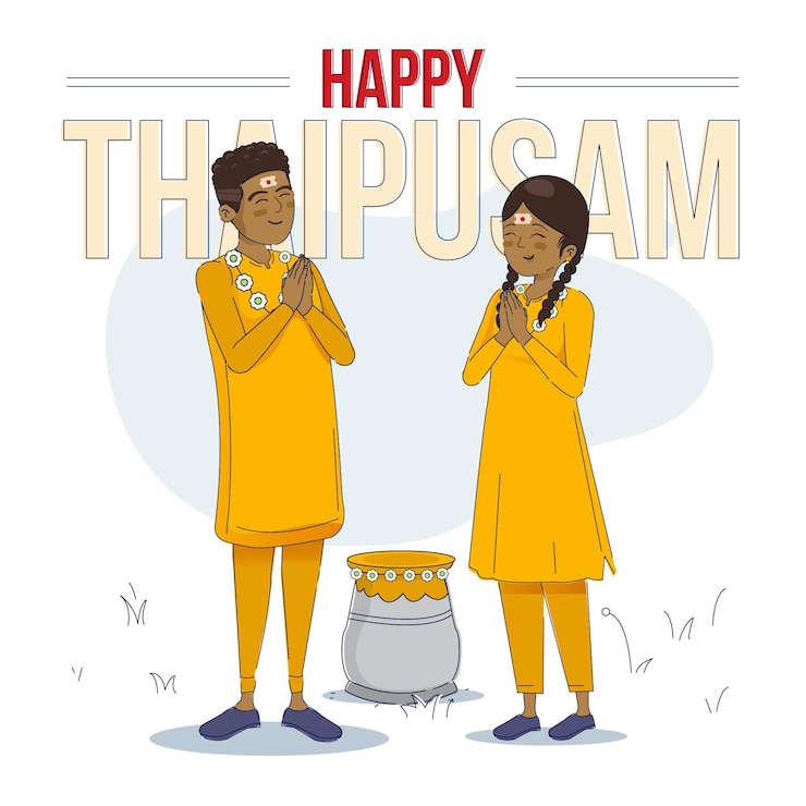 Vector Gratis flat thaipusam festival