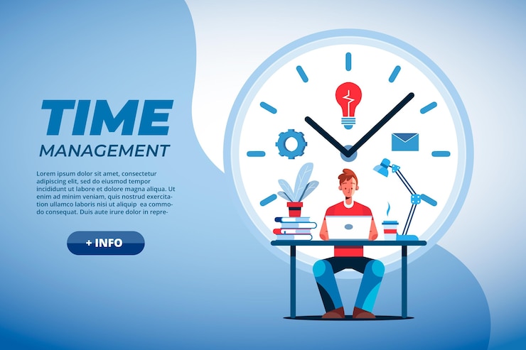 Vector Gratis flat time management concept