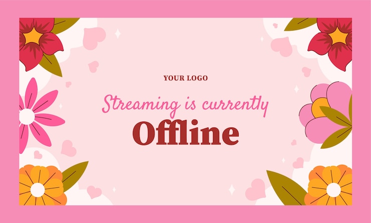 Vector Gratis flat twitch background for valentine's day celebration