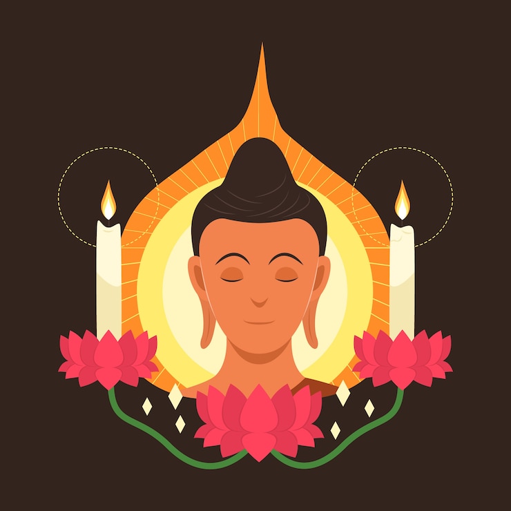Vector Gratis flat vesak day illustration