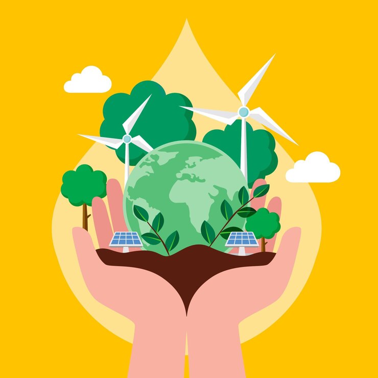 Vector Gratis flat world environment day save the planet illustration
