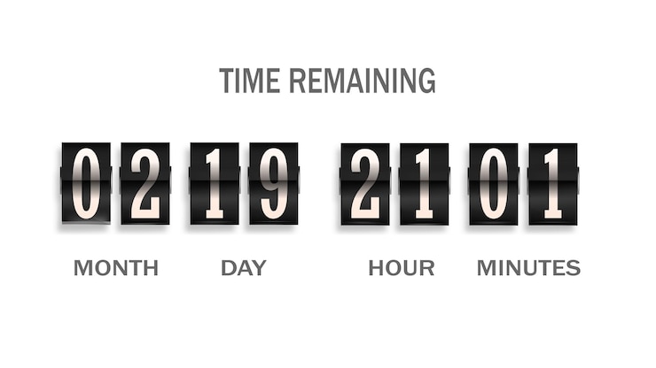 Vector Gratis flip countdown clock counter timer
