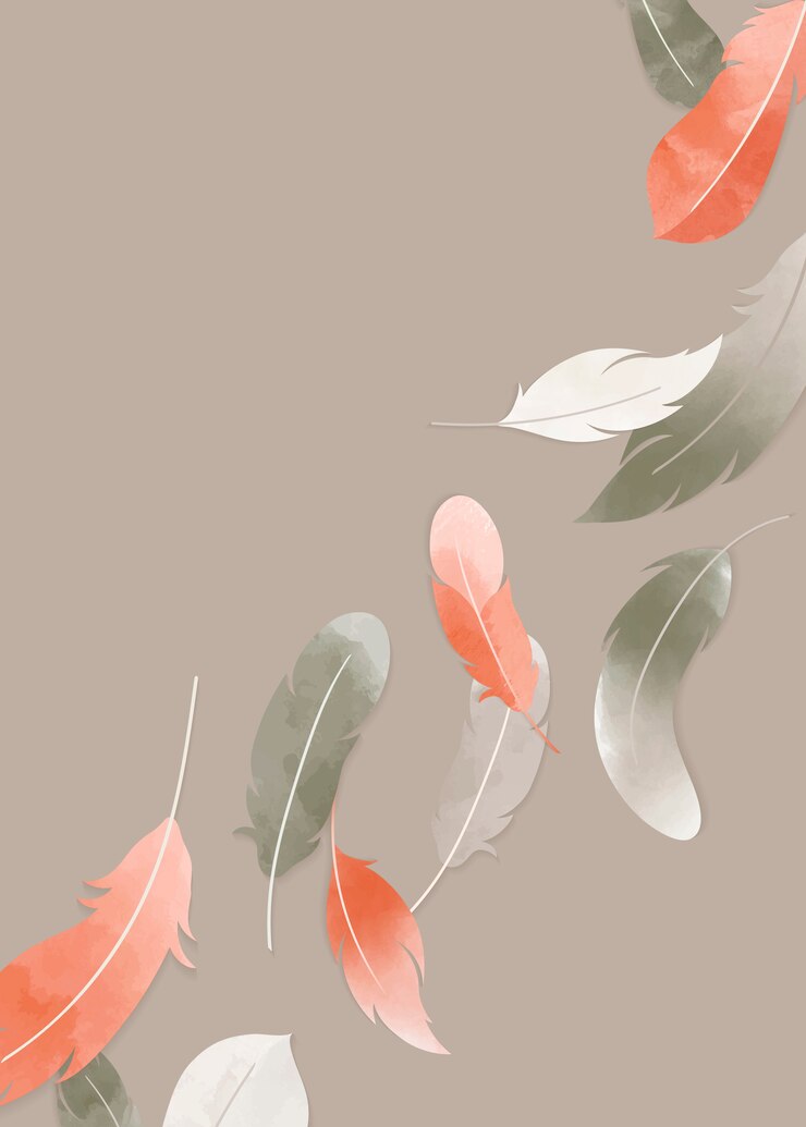 Vector Gratis floating feathers banner