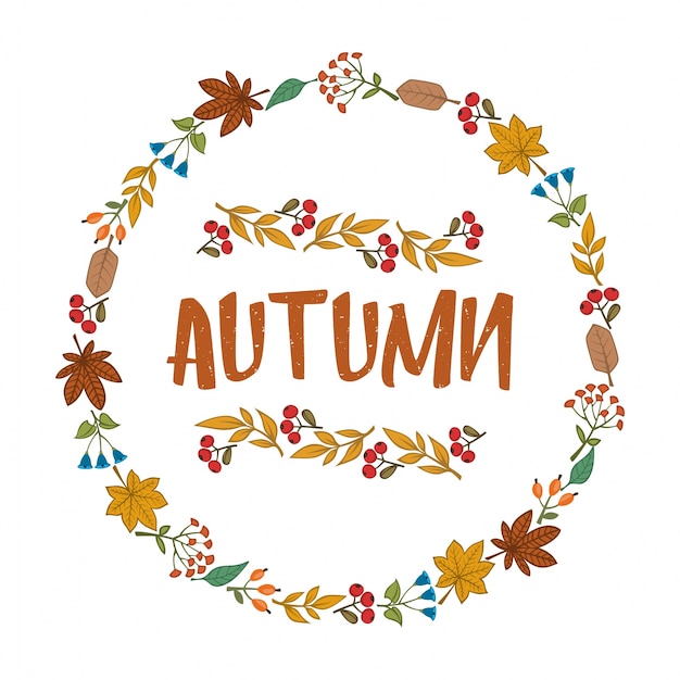 Floral autumn frame