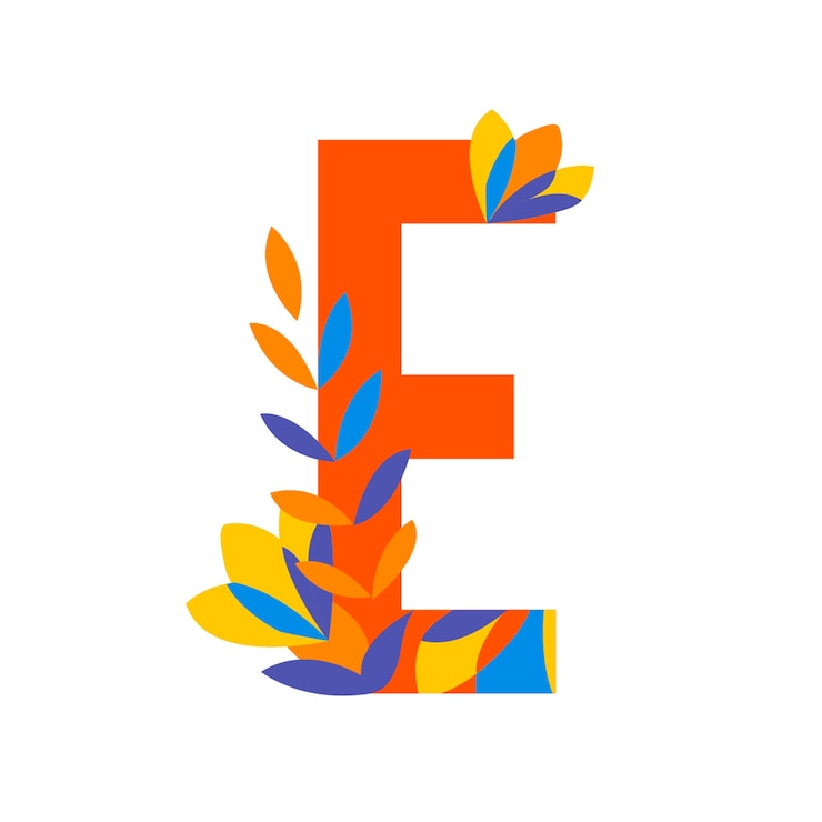 Vector Gratis floral patterned letters vector
