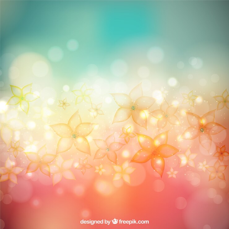 Vector Gratis flowers background in bokeh style