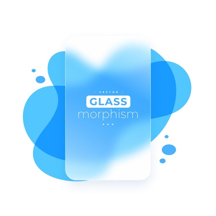 Vector Gratis fluid style glassmorphism background with glowing gradient desgin