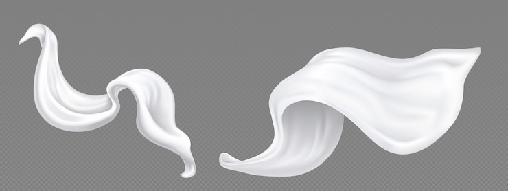 Vector Gratis flying white silk fabric luxury textile drapery