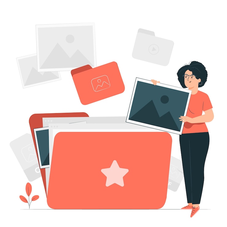 Vector Gratis folder concept illustration