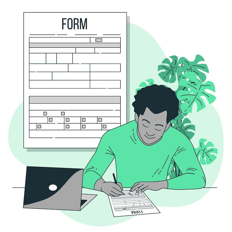 Vector Gratis forms concept illustration