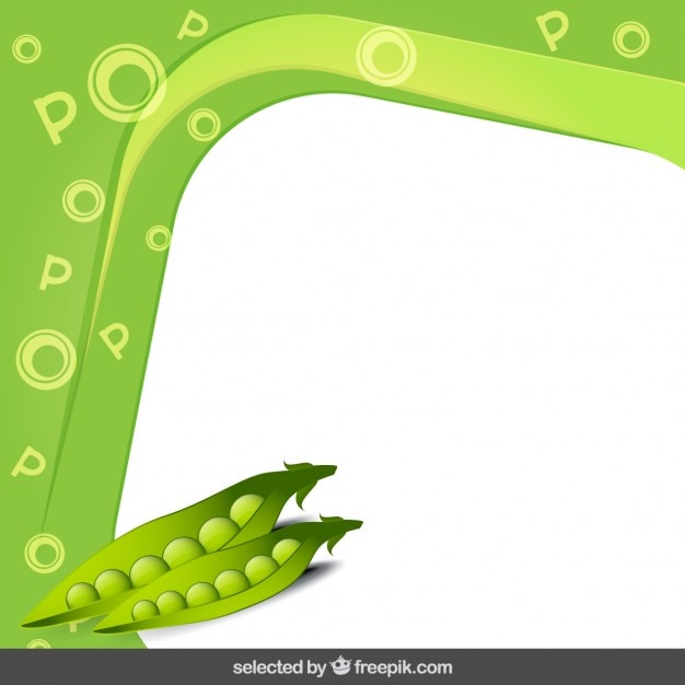 Vector Gratis frame with peas