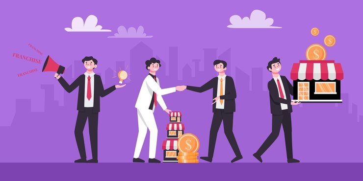 Vector Gratis franchise business people composition
