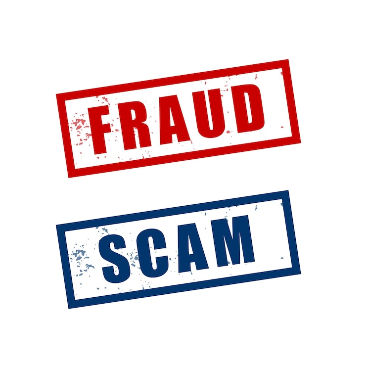 Vector Gratis fraud alert caution background to keep your information safe