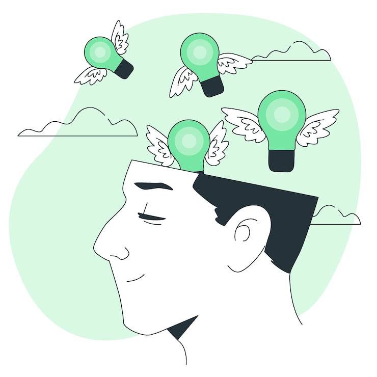 Vector Gratis freedom of thought concept illustration