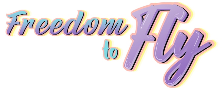 Vector Gratis freedom to fly hand drawn lettering logo