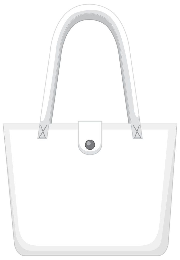 Vector Gratis front of basic white handbag isolated
