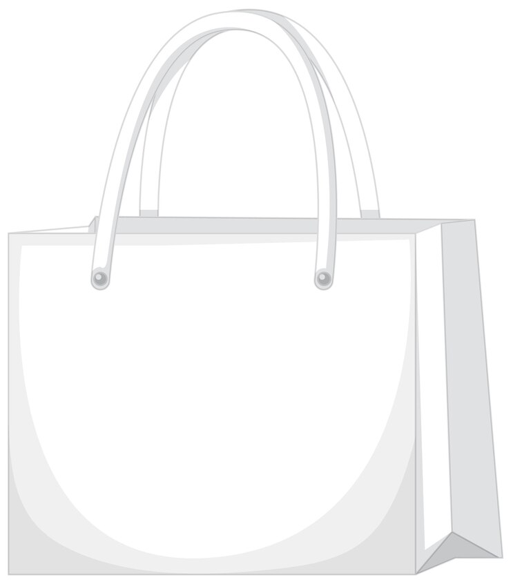 Vector Gratis front of basic white handbag isolated