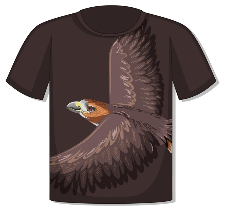 Vector Gratis front of t-shirt with eagle template