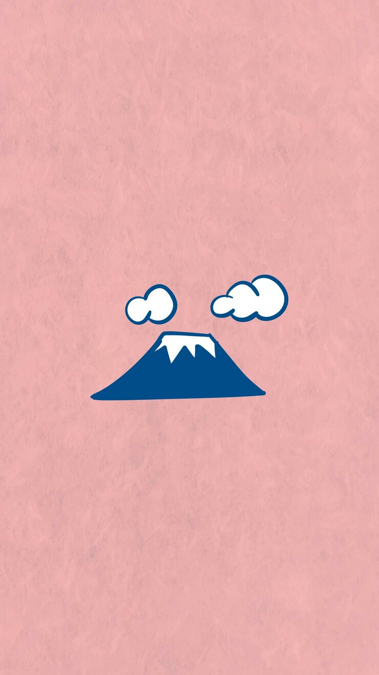 Vector Gratis fuji mountain with snow on top mobile phone wallpaper