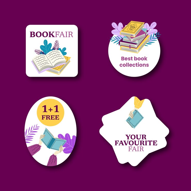Vector Gratis funfair festival and amusement park labels collection